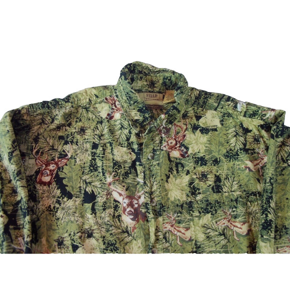 Field Tested by Outdoor Life Mens Size Large Button Shirt Deer Camo Long Sleeve - Picture 6 of 11